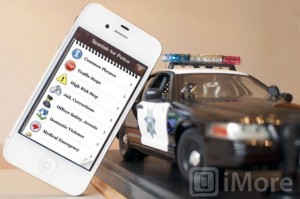 police car with iphone